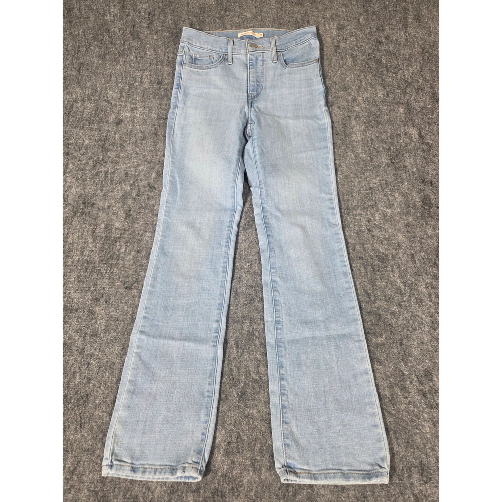 Levis Jeans 314 Shaping Straight 26x30 Blue Light Wash Stretch Denim Womens